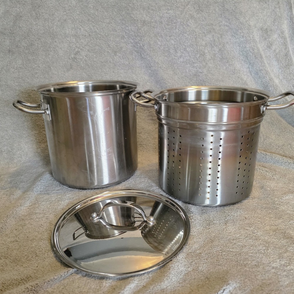 Kirkland Signature Professional 12 QT Stock Pot w/Steamer & Lid